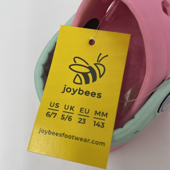 NWT Joybees Kids’ Active Clog - Soft Pink / Mint, Size 6/7 - Picture 9 of 14